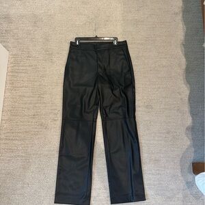 Banana Republic, size 10, Black Leather Pants, NEW- no tags